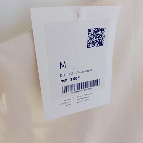 (NWT )OAK+FORT off white strap long dress - Picture 7 of 8